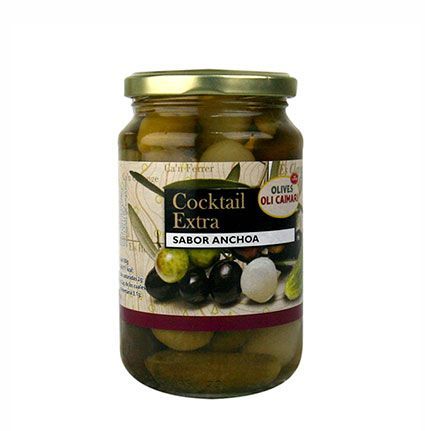 OLIVES OLI CAIMARI. Cocktail extra sabor a anchoa. 350 g