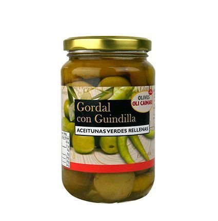 OLIVES OLI CAIMARI. Aceitunas gordal con guindilla. 350 g
