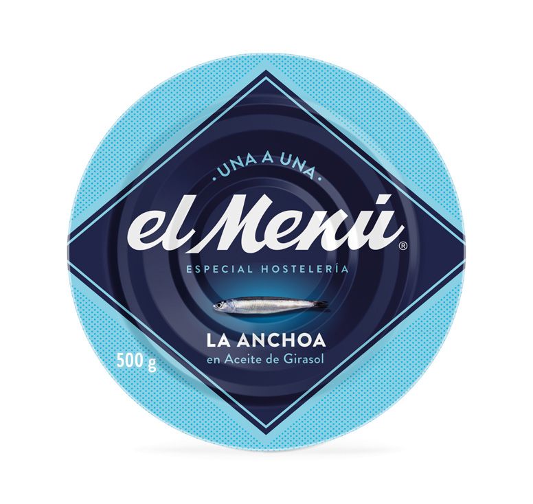 EL MENÚ. Anchoa. Lata azul. 500g-275 g PNE