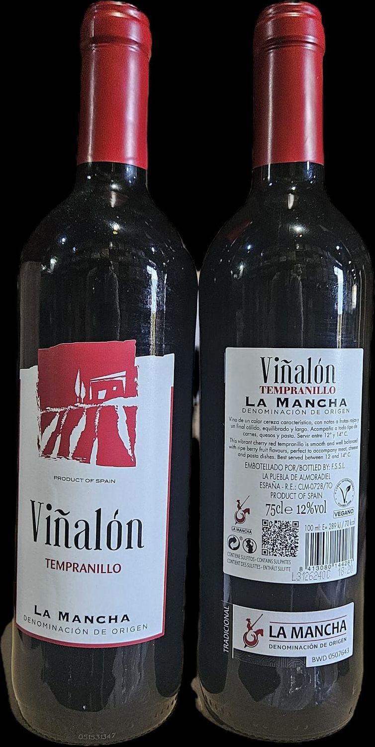 VIÑALON. Vino Tinto. 75 cl.
