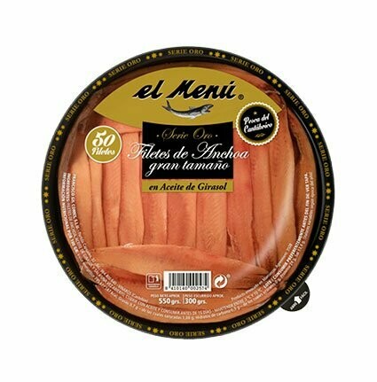 EL MENÚ. 50 filetes de anchoa del Cantábrico. 550 g EL MENÚ. 50 filetes de anchoa del Cantábrico. 550 g