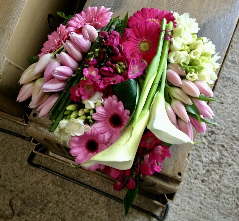 Cœur rose et blanc