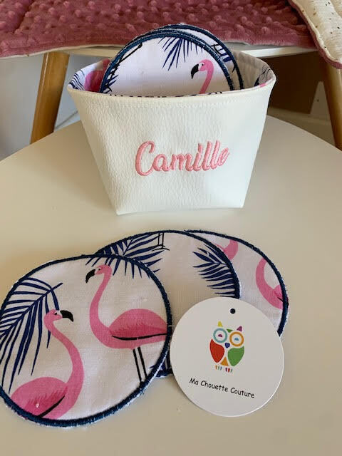 Panière et lingettes Flamingo