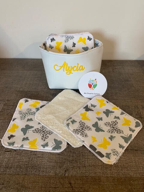 Panière et lingettes Papillon