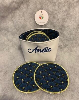 Panière et lingettes Paon