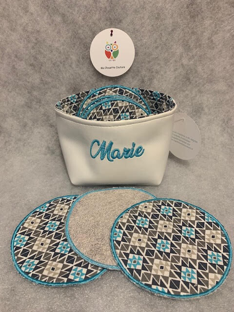 Panière et lingettes Géométrik