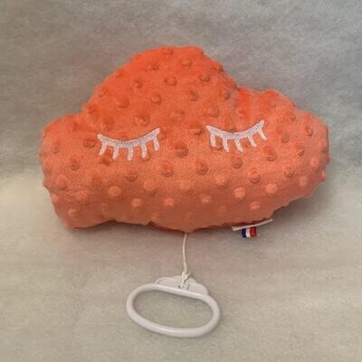 Coussin musical corail