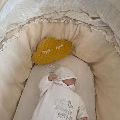 Coussin musical ocre