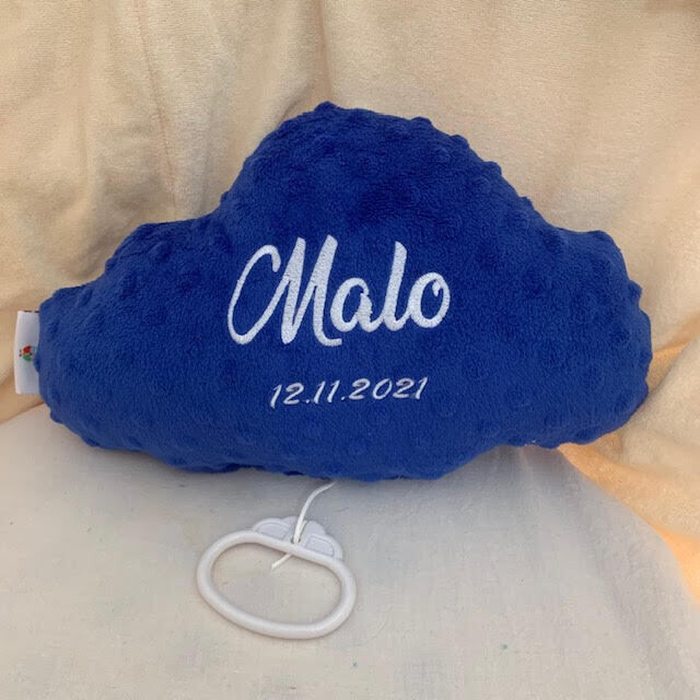 Coussin Musical bleu