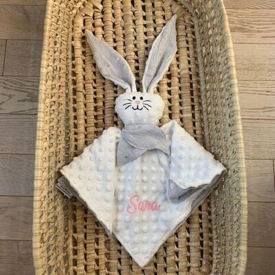 Doudou lapin silver star
