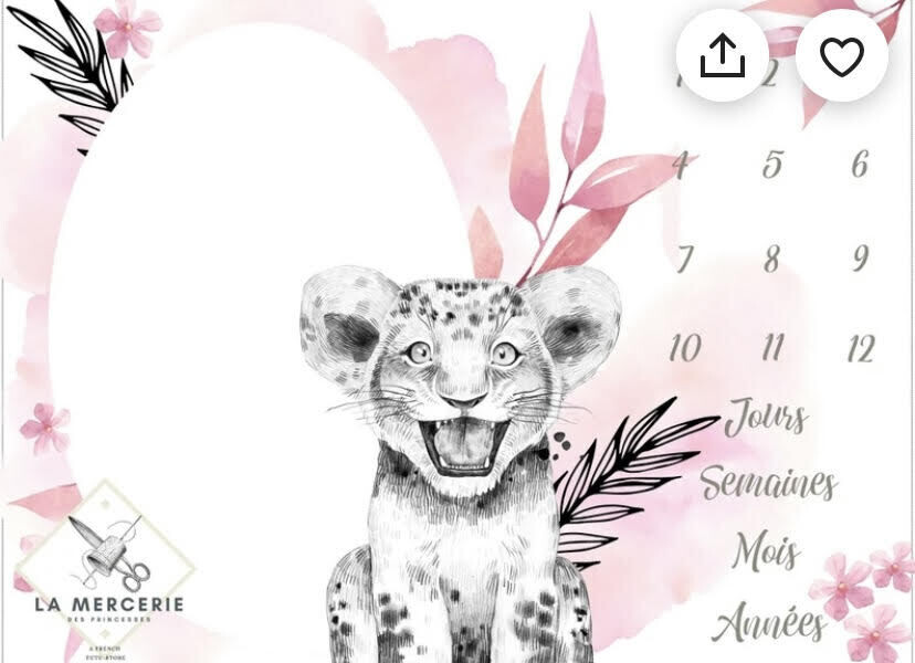 Tapis étape tigre rose