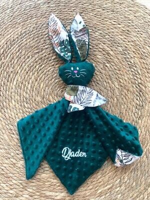Doudou lapin Monstera