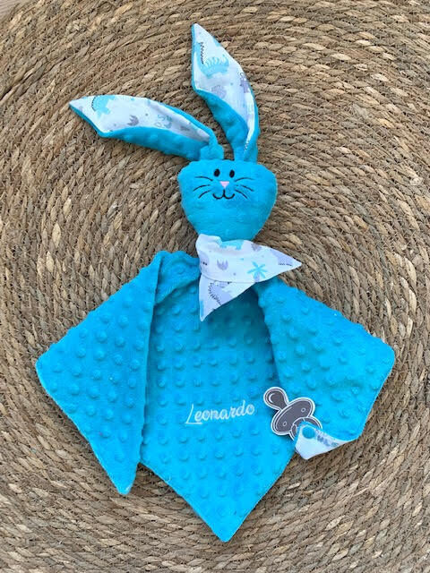 Doudou lapin Dino