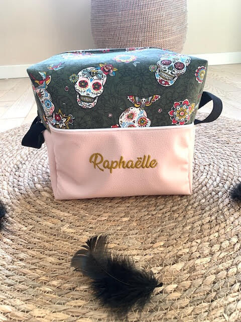 Trousse Cube CALAVERAS rose