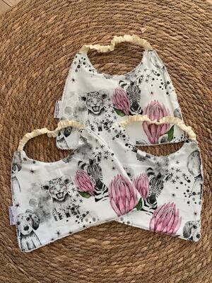 Bavoir élastique safary girly