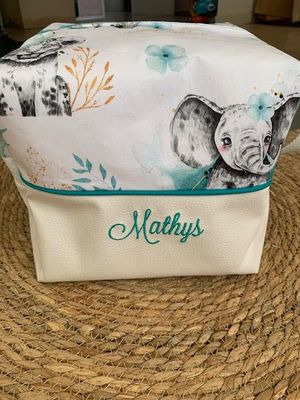 Trousse cube savane vert d'eau