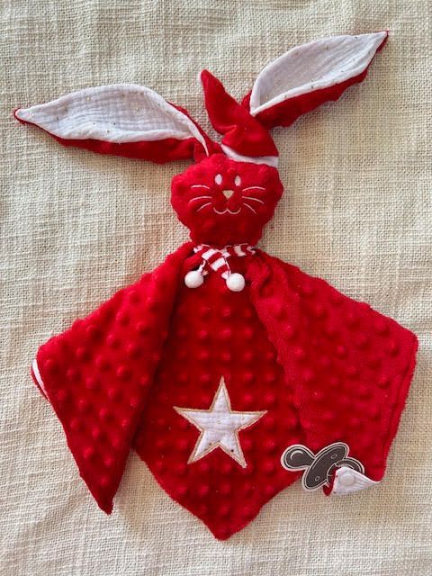 Doudou lapin Noël