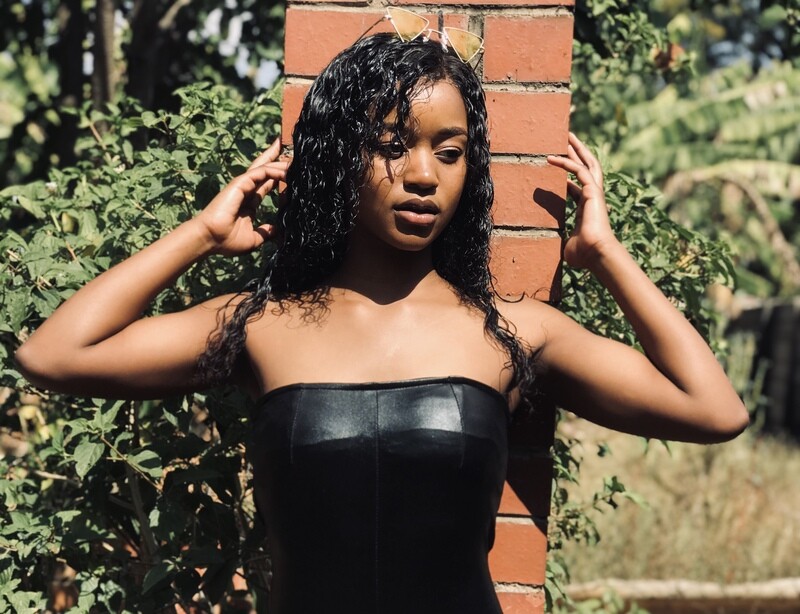 High standards leather romper- black