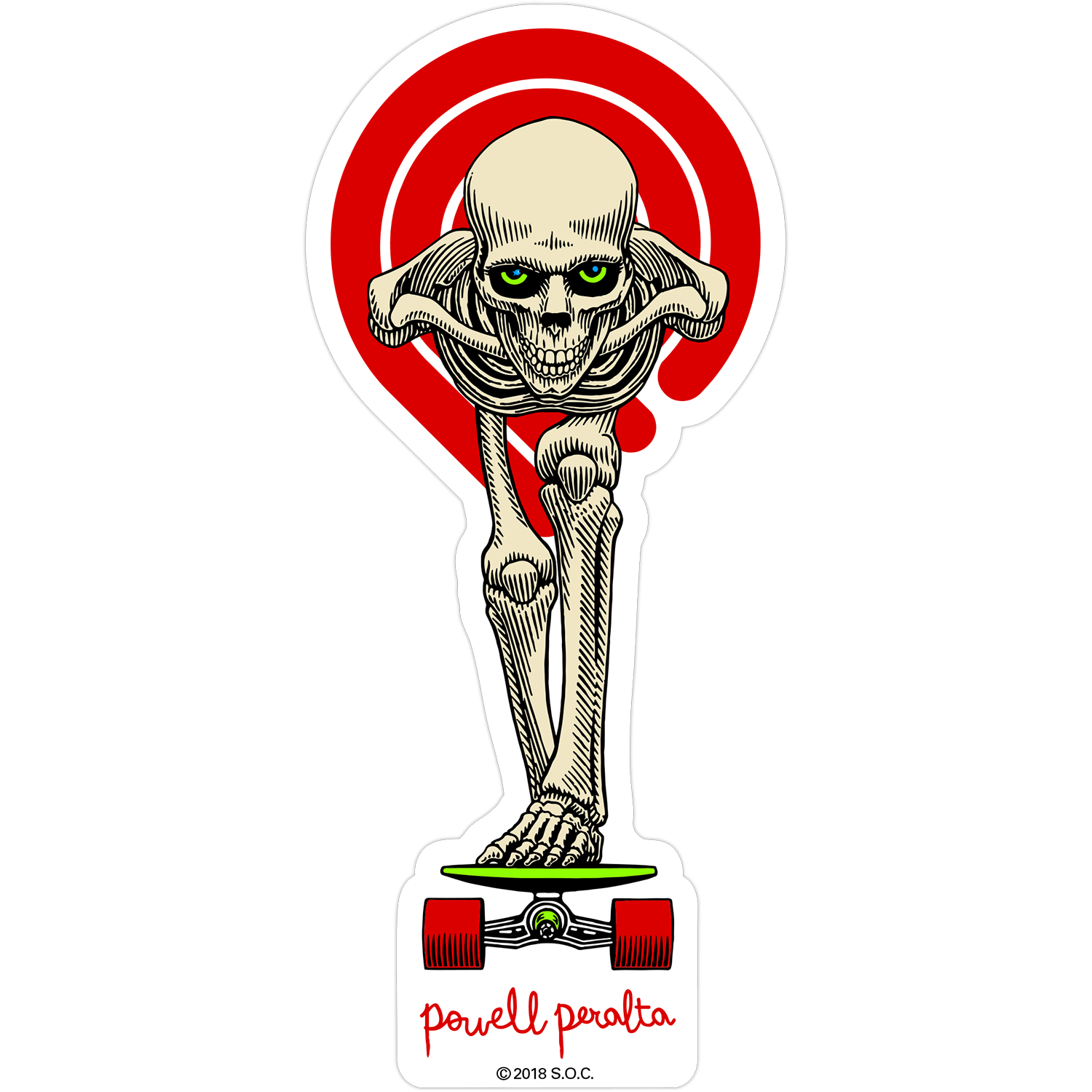 Powell Peralta Tucking Skeleton Sticker