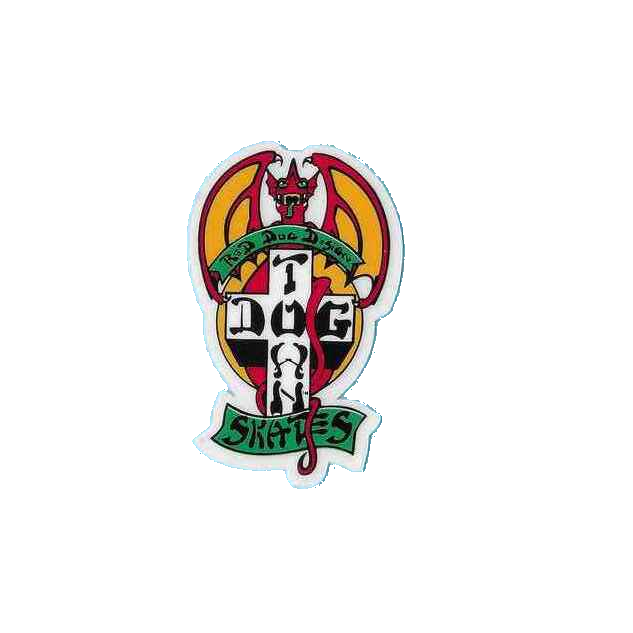 Dogtown Jim Muir Red Dog Sticker 2"