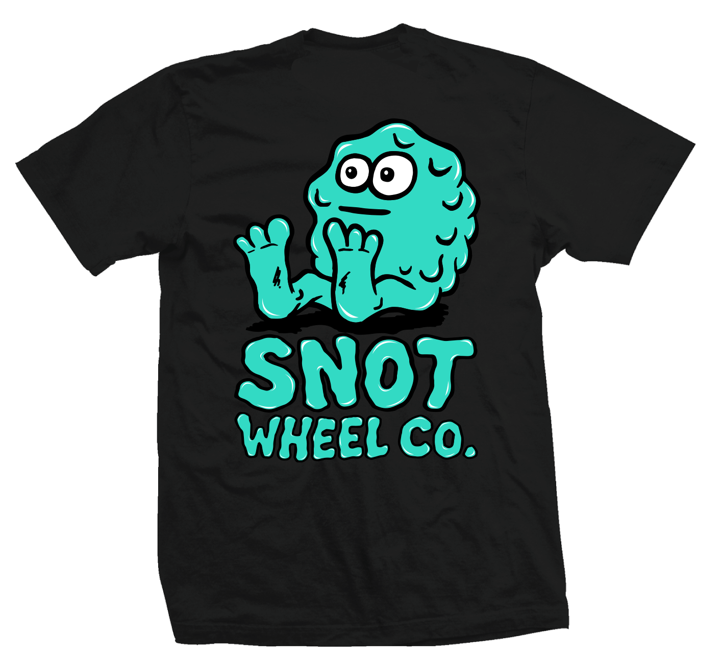 Snot Wheels Booger Logo T-Shirt Black