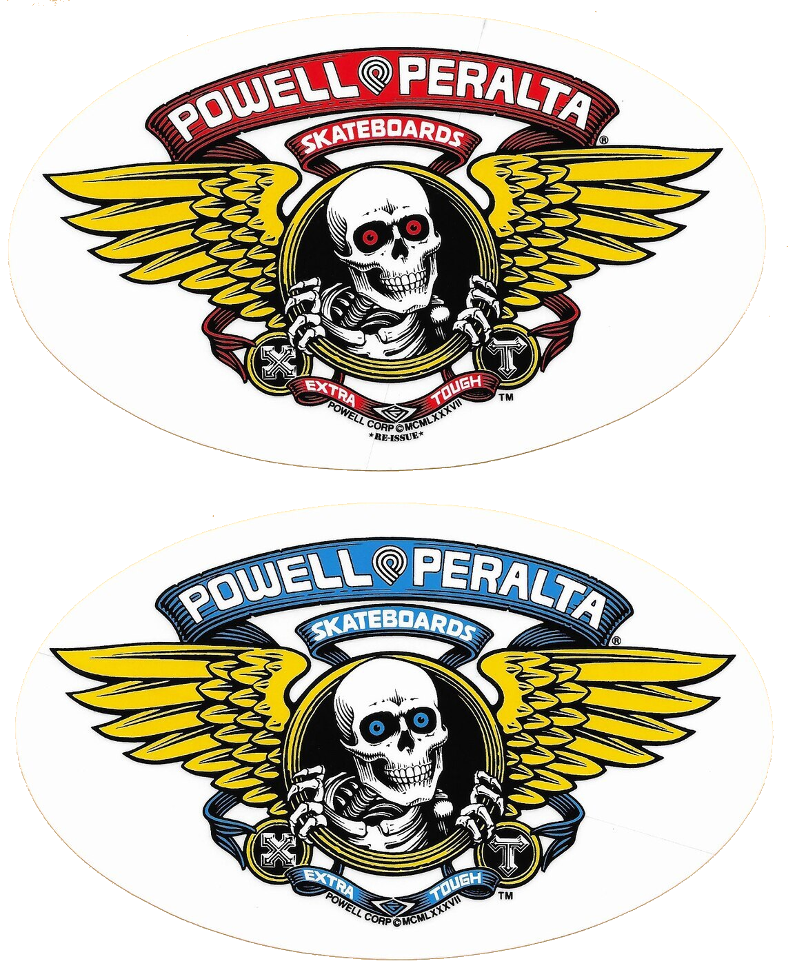 Powell Peralta Winged Ripper Sticker 5", Color: Red