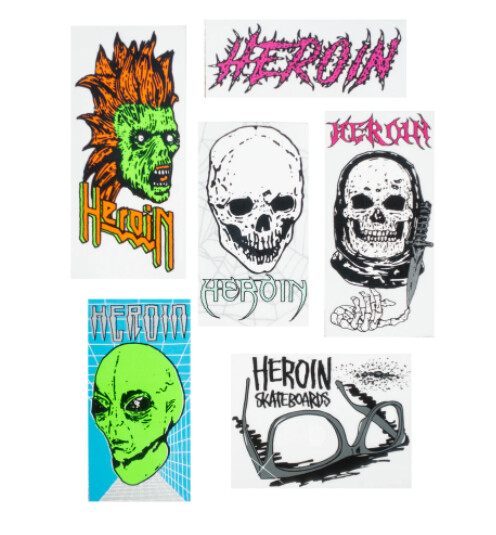 Heroin Video City Stickers