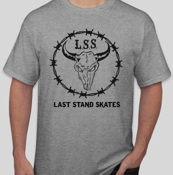 Last Stand Skates Shop Shirt - Grey, Men's Size Grey T-Shirt: S