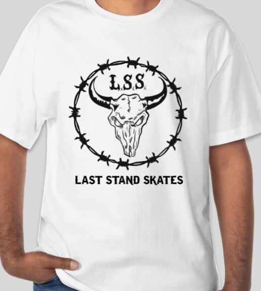 Last Stand Skates Shop Shirt - White, Men's Size White T-Shirt: S