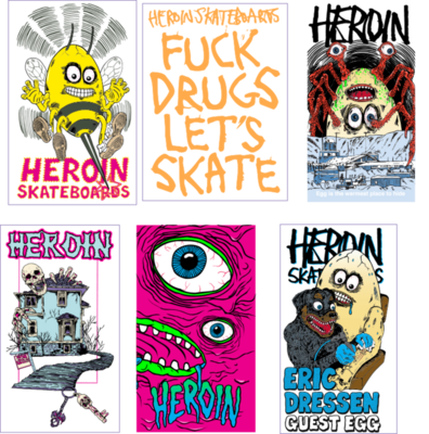 Heroin Fall '23 Haunted House Stickers