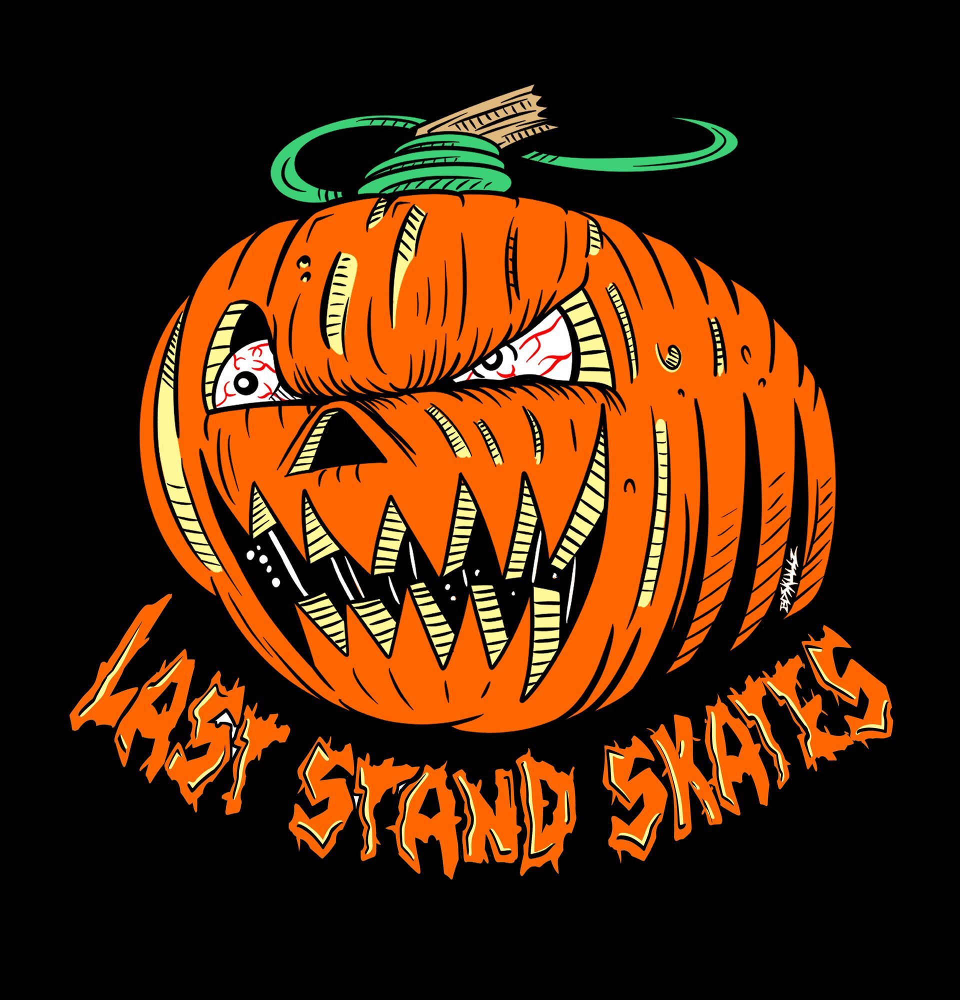Last Stand Skates Angry Pumpkin Shirt