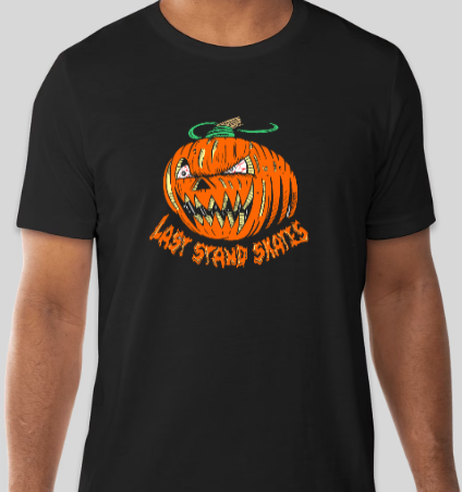 Last Stand Skates Angry Pumpkin Shirt, Size: S