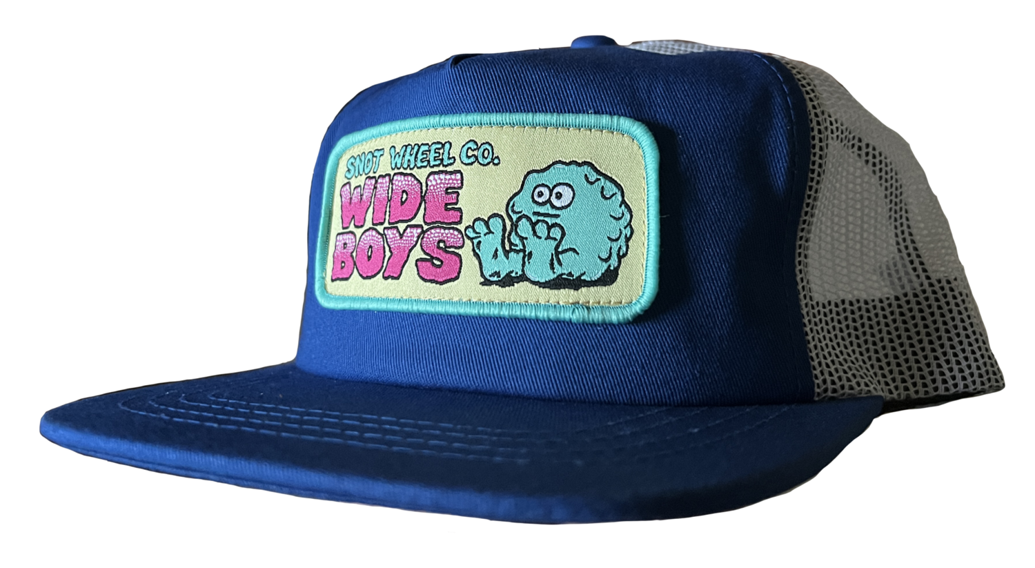 Snot Wheel Co. Wide Boy Classic Trucker Cap Blue