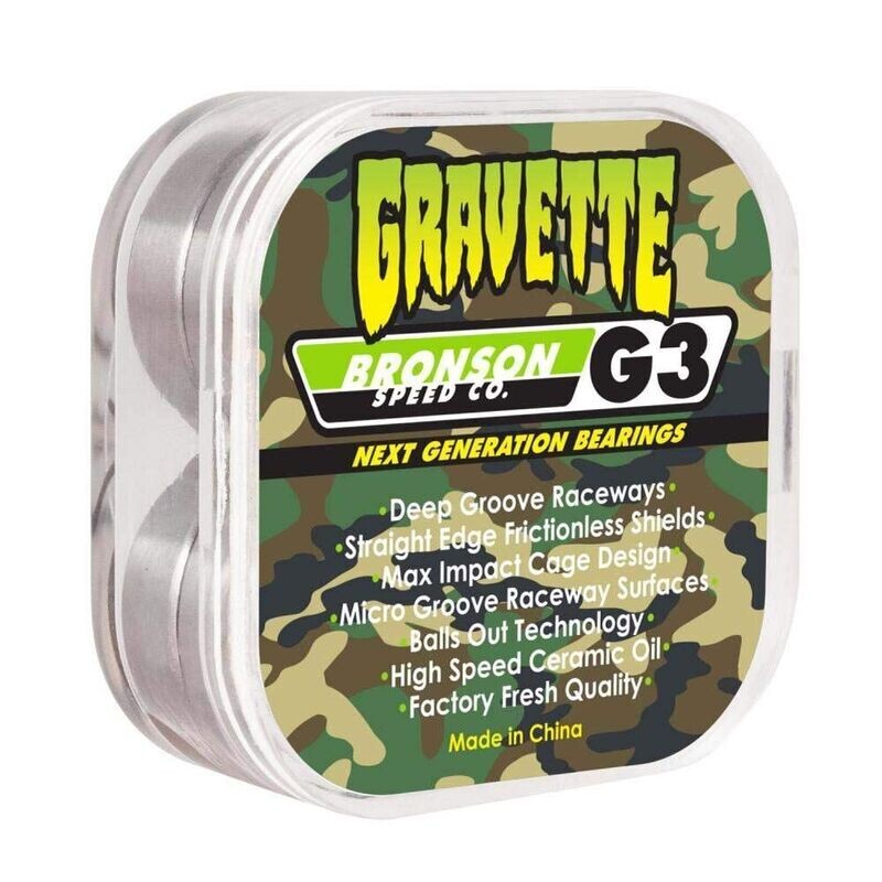 Bronson Speed Co David Gravette Pro G3 Skateboard Bearings