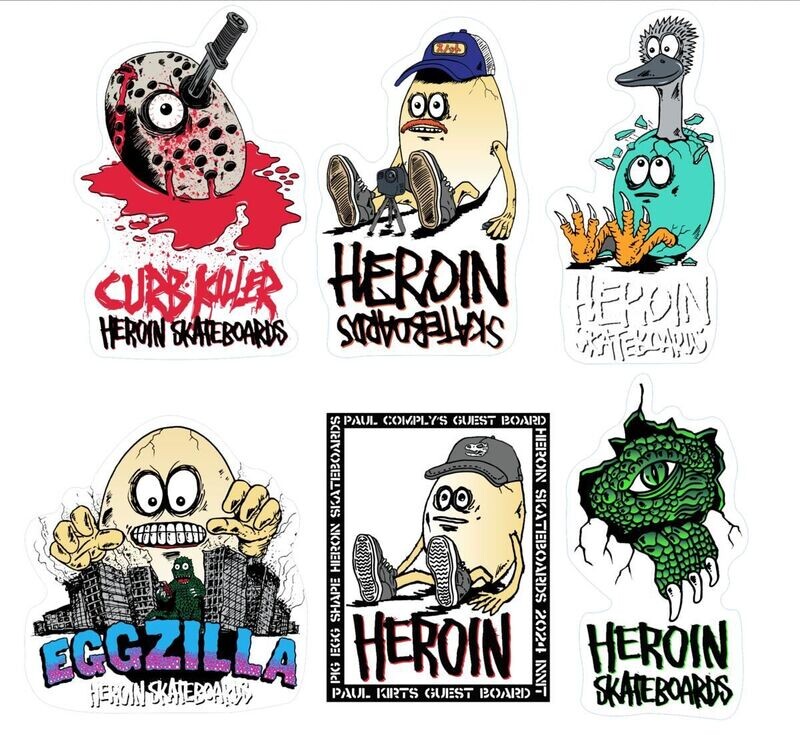 Heroin Eggzilla Sticker