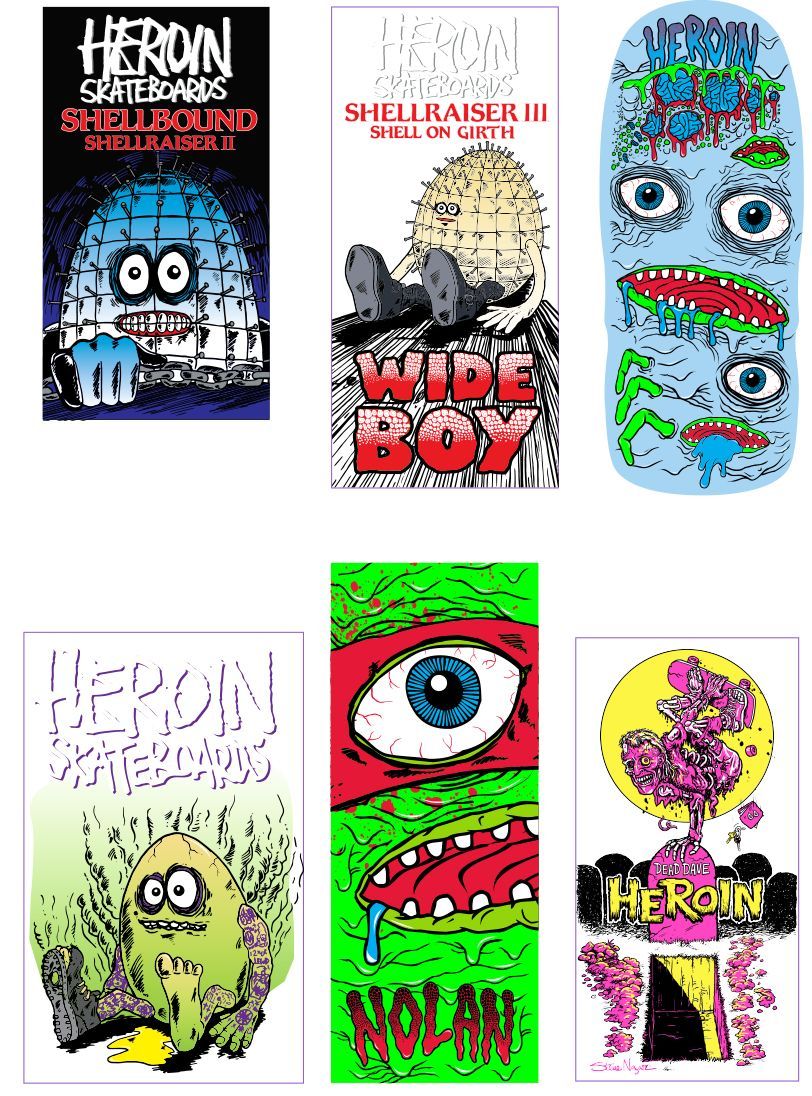 Heroin Shellbound Stickers