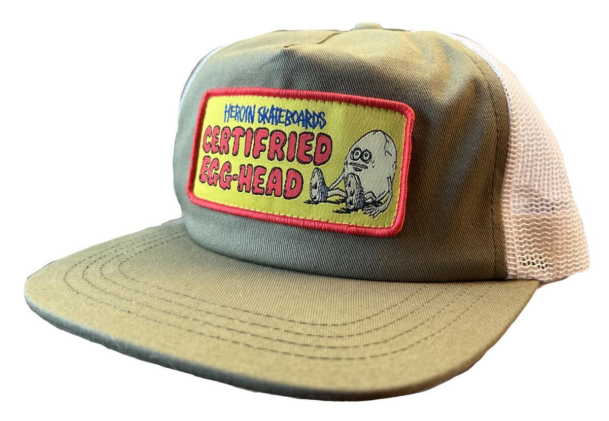 Heroin Certifried Trucker Hat Olive Green