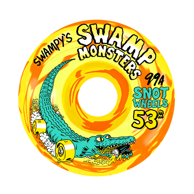 Snot Swampy Swamp Monsters Swirls Yellow/Orange 53MM 99A