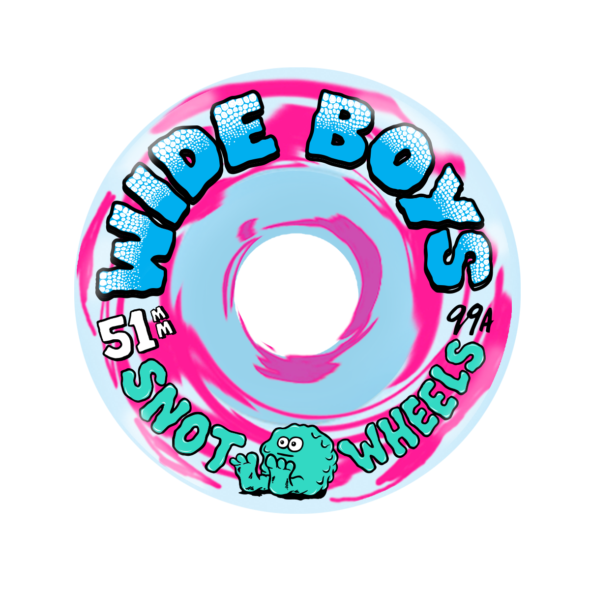 Snot Wide Boys 51mm 99A Swirl Ice Blue/Pink