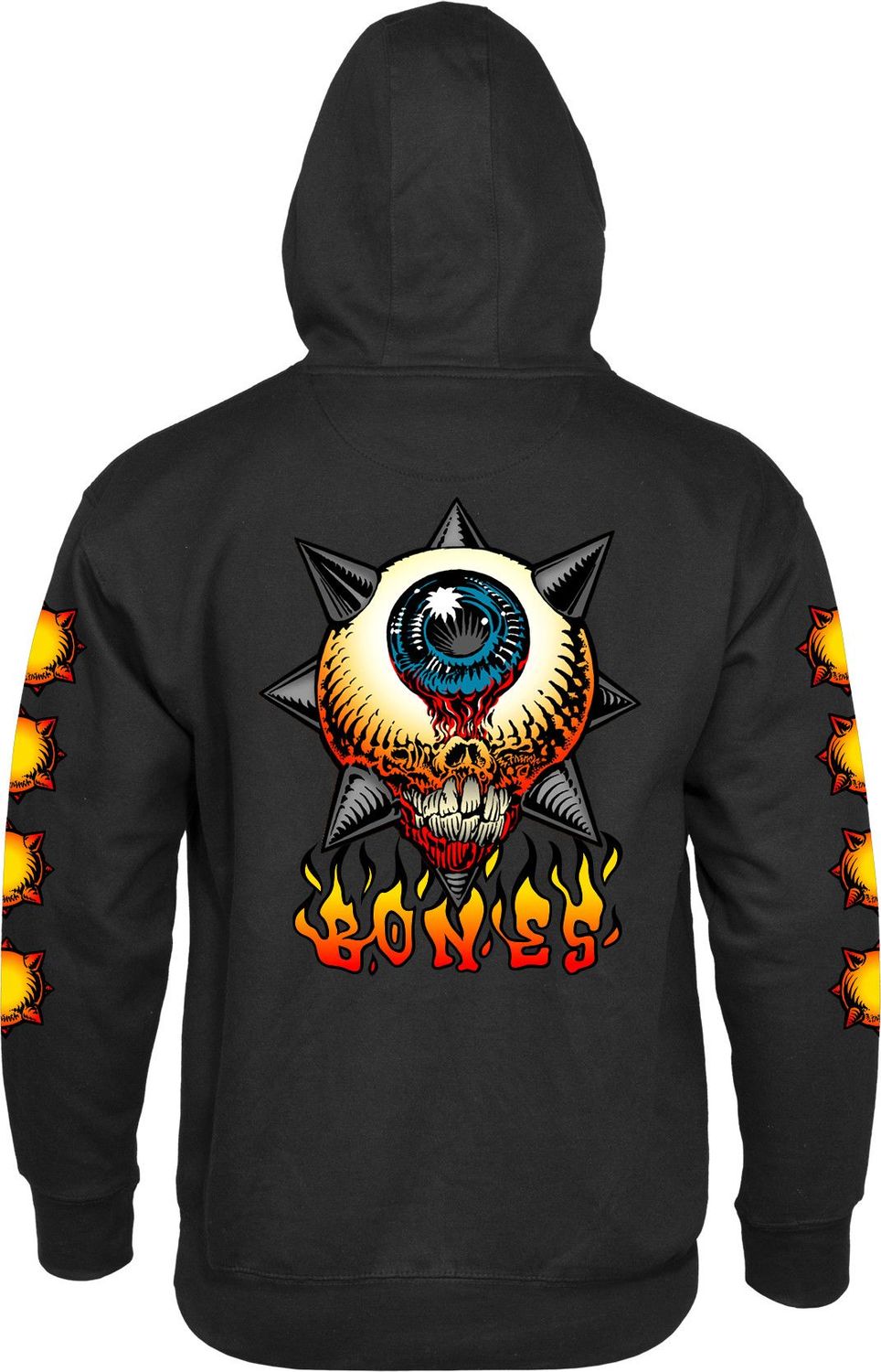 Bones Hooded Sweatshirt Iron Sun Black