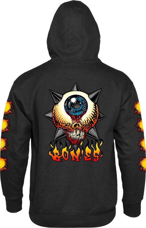 Bones Hooded Sweatshirt Iron Sun Black