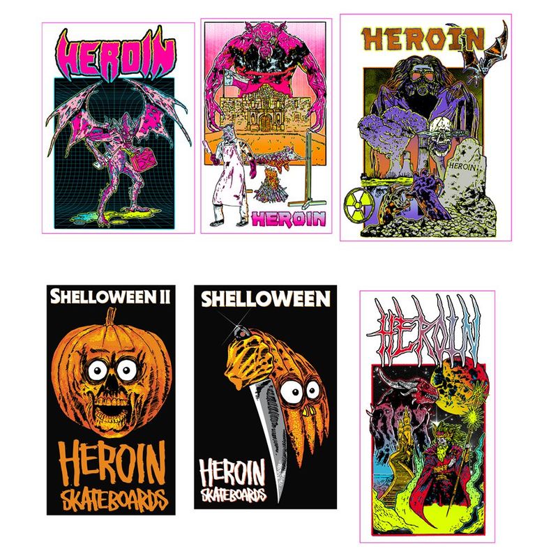 Heroin Shelloween Stickers