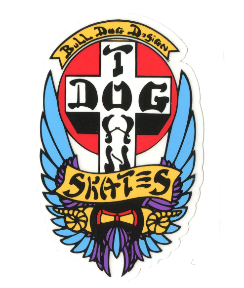 Dogtown Skates Bull Dog Design Sticker 4"