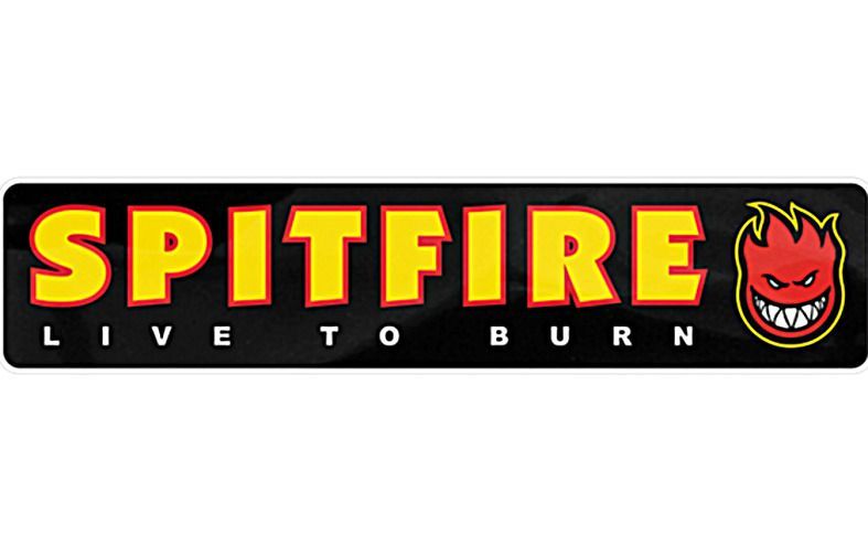Spitfire Live to Burn Sticker 6"