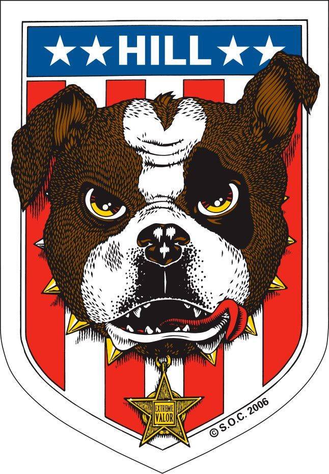 Powell Peralta Frankie Hill Bulldog Sticker 4.5"