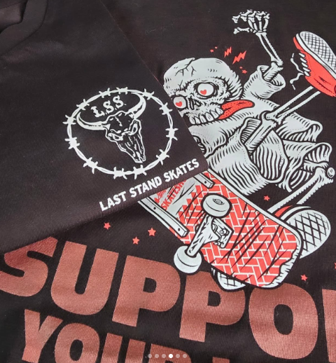 Last Stand Skate Shop Day 2025 Skeleton  T-Shirt