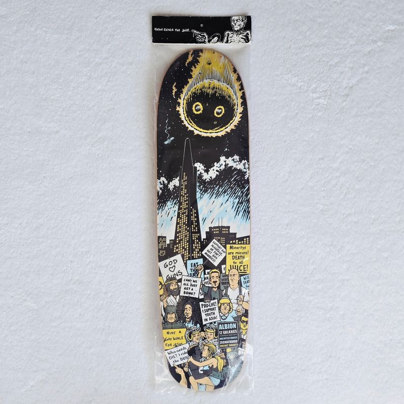 Sean Cliver for Juice Magazine "2012 Was an Inside Job" Skateboard Deck - RARE!