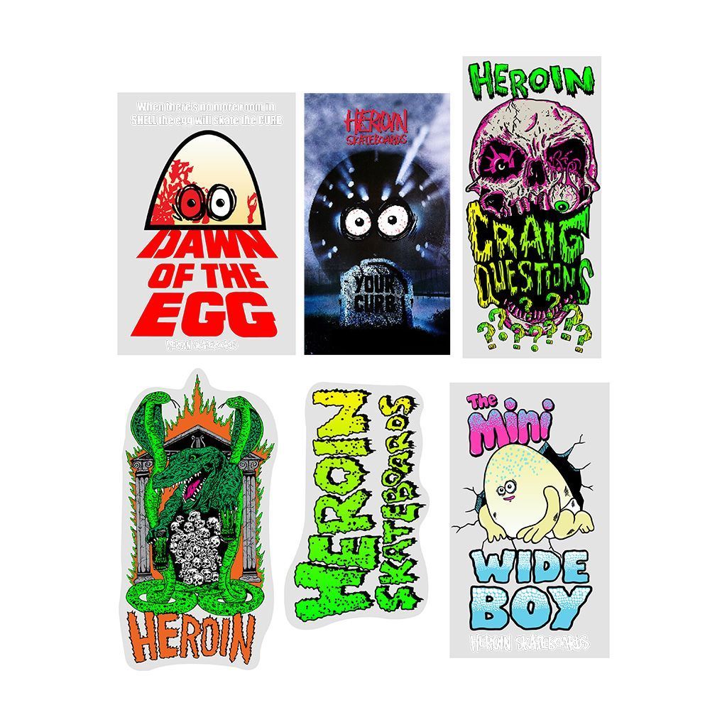 Heroin Dawn of the Egg Stickers