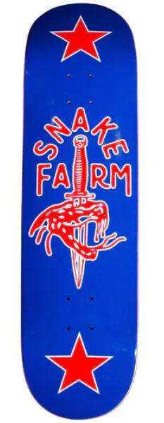Snake Farm The Boom Stick Logo Red White & Blue Deck Full Shape 8.375 Snake Farm The Boom Stick Logo Red White & Blue Deck Full Shape 8.375"