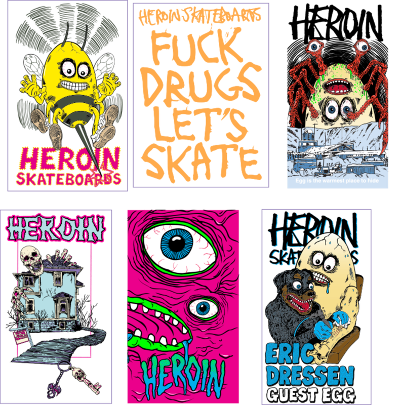 Heroin Fall '23 Haunted House Stickers